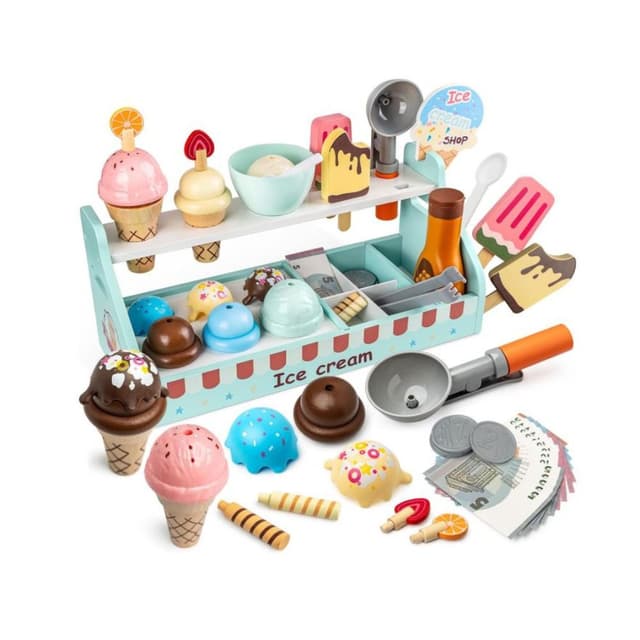 דוכן הגלידה שלי - מכיל 23 אביזרים - ToySale חנות הצעצועים הזולה במדינה