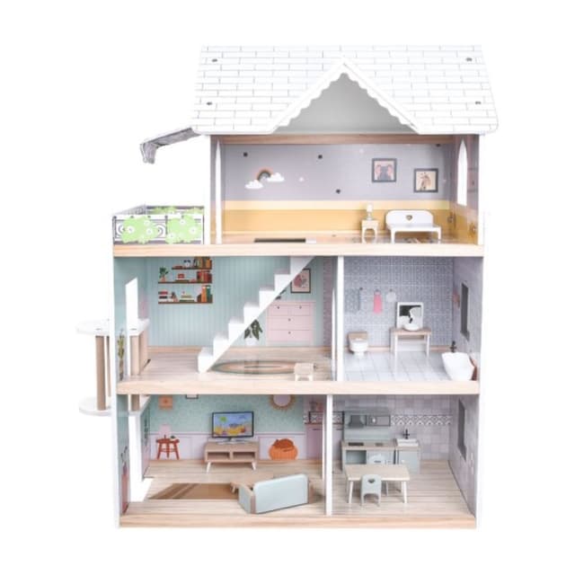 בית בובות רב קומות מפואר - Pit Toys - ToySale חנות הצעצועים הזולה במדינה