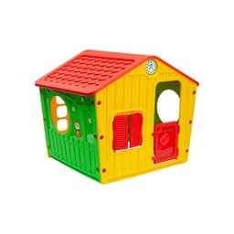 בית קסם גלילי בצבעים צהוב, אדום וירוק מעוצב וצבעוני לילדים- כולל חלונות ודלת כניסה Starplay - ToySale חנות הצעצועים הזולה במדינה