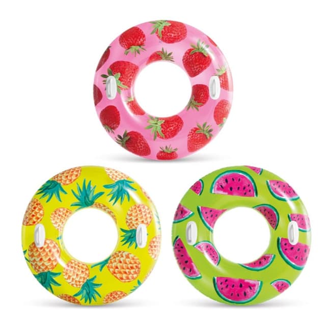 גלגל ים פירות טרופיים עם ידיות 107 ס"מ - INTEX 56261 - ToySale חנות הצעצועים הזולה במדינה