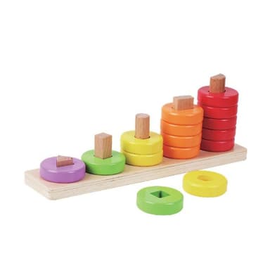 לוח צורות ספירת טבעות - Pit Toys - ToySale חנות הצעצועים הזולה במדינה