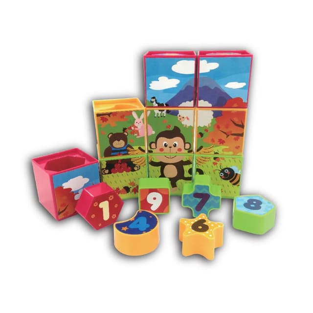 פאזל קוביות והתאם צורה 4 ב-1 מבית I am - ToySale חנות הצעצועים הזולה במדינה