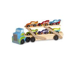 מליסה ודאג - מוביל מכוניות ענק מעץ - ToySale חנות הצעצועים הזולה במדינה