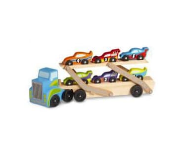 מליסה ודאג - מוביל מכוניות ענק מעץ - ToySale חנות הצעצועים הזולה במדינה