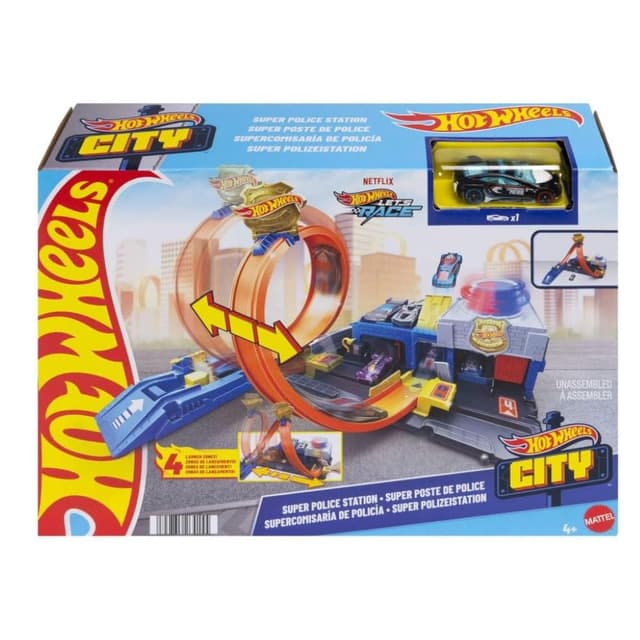 מסלול פעלולים תחנת המשטרה  | Hot Wheels - ToySale חנות הצעצועים הזולה במדינה