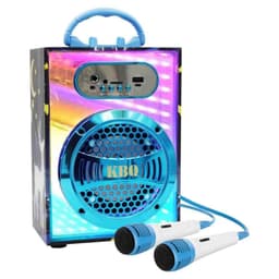 מכונת קריוקי Bluetooth לילדים עם שני מיקרופונים – רמקול נייד עם אורות LED וערכת קריוקי למסיבות - ToySale חנות הצעצועים הזולה במדינה