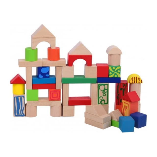 דלי לבני בנייה צבעוניים 50 חל' | Pit Toys - ToySale חנות הצעצועים הזולה במדינה
