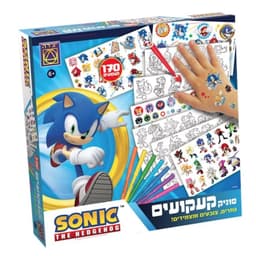 יצירה - משחק קופסא, סוניק קעקועים לגילאי 6+ גוזרים צובעים ומצמידים ! - ToySale חנות הצעצועים הזולה במדינה