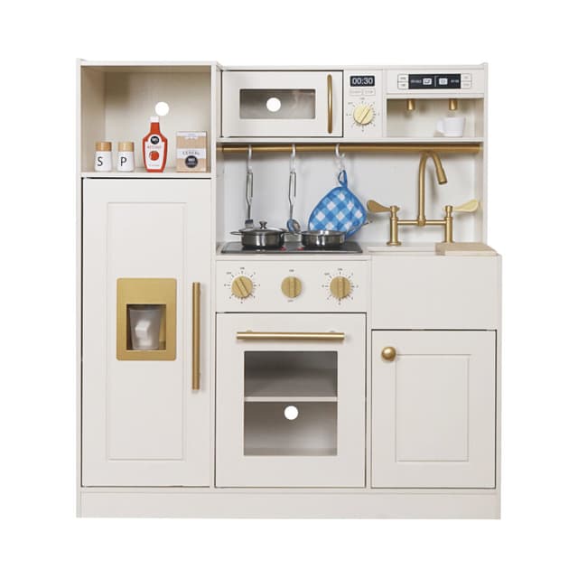 מטבח עץ אינטראקטיבי לילדים עם אביזרים – דגם ליעד - ToySale חנות הצעצועים הזולה במדינה