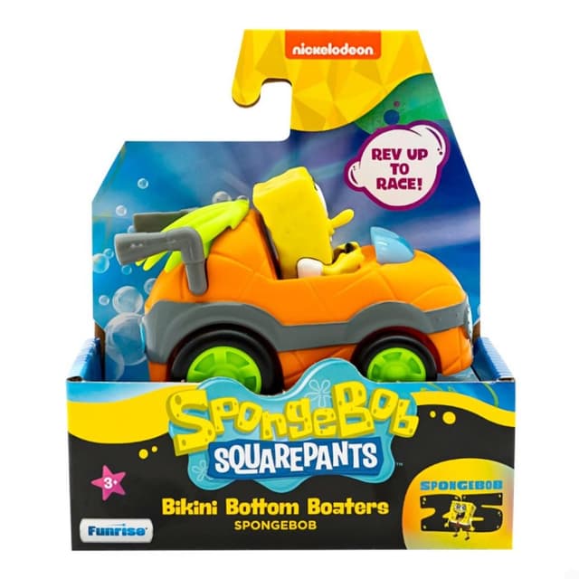 בובספוג – רכב מרוץ אננס עם דמות בובספוג - ToySale חנות הצעצועים הזולה במדינה