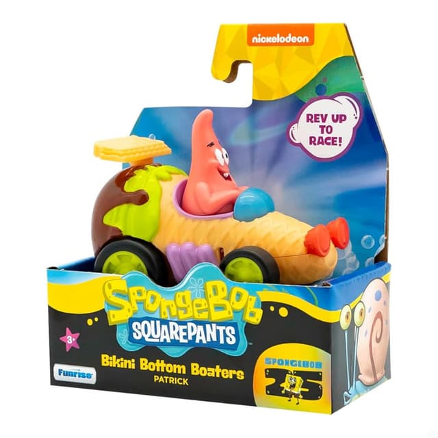 בובספוג – רכב מרוץ גלידה עם דמות פטריק - ToySale חנות הצעצועים הזולה במדינה