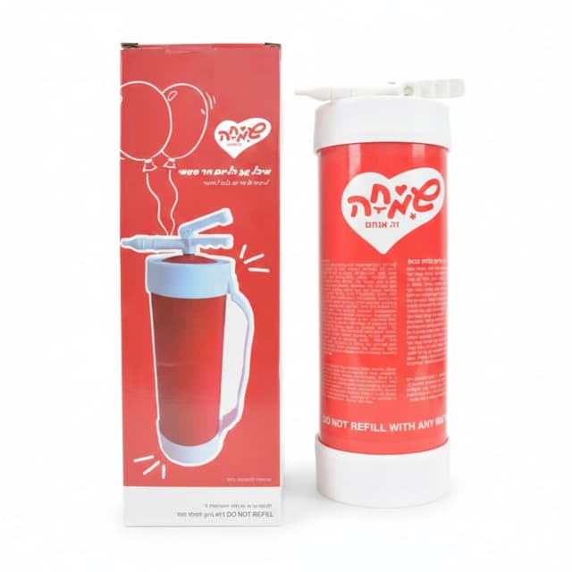 מיכל גז הליום קטן חד״פ לשימוש ביתי