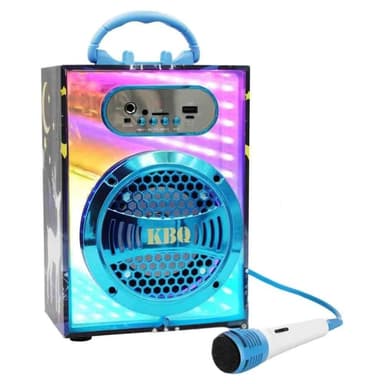 מכונת קריוקי Bluetooth לילדים עם מיקרופון – רמקול נייד עם אורות LED וערכת קריוקי למסיבות - ToySale חנות הצעצועים הזולה במדינה