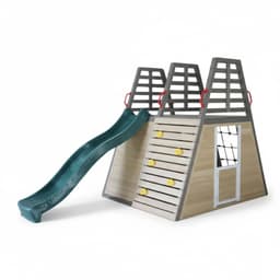 כיף בחצר – מתקן טיפוס דגם ברזיל עם מגלשה מעץ לילדים לחצר הבית - ToySale חנות הצעצועים הזולה במדינה