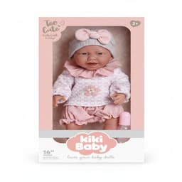 בובת תינוקת – סט לבוש ורוד, בקבוק ומוצץ - ToySale חנות הצעצועים הזולה במדינה