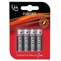 מארז ארבע סוללות AA אלקליין | FUJICOM | יח' 4