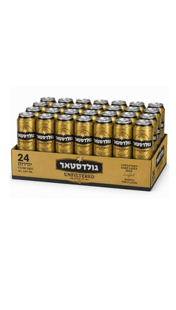 מארז גולדסטאר לא מסונן 24 פחיות