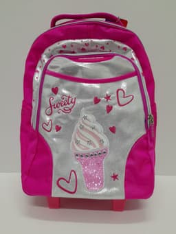 תיק גן טרולי - ורוד / כסוף קונים רק באטרקציה מהיבואן לצרכן