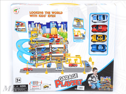 חניון מכוניות 3 קומות + 4 מכוניות גודל אריזה 45.5X35 ס"מ