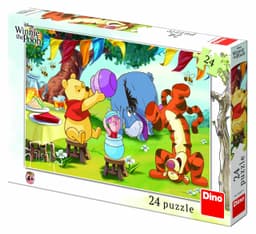 פאזל 24 חלקים - פו הדב, מגוון פאזלים ממותגים במחיר משתלם