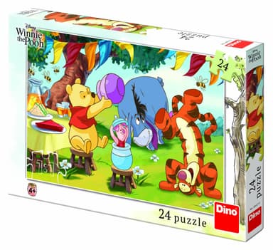 פאזל 24 חלקים - פו הדב, מגוון פאזלים ממותגים במחיר משתלם