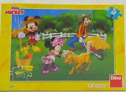 פאזל 48 חלקים - מיקי מאוס, מגוון פאזלים ממותגים במחיר משתלם
