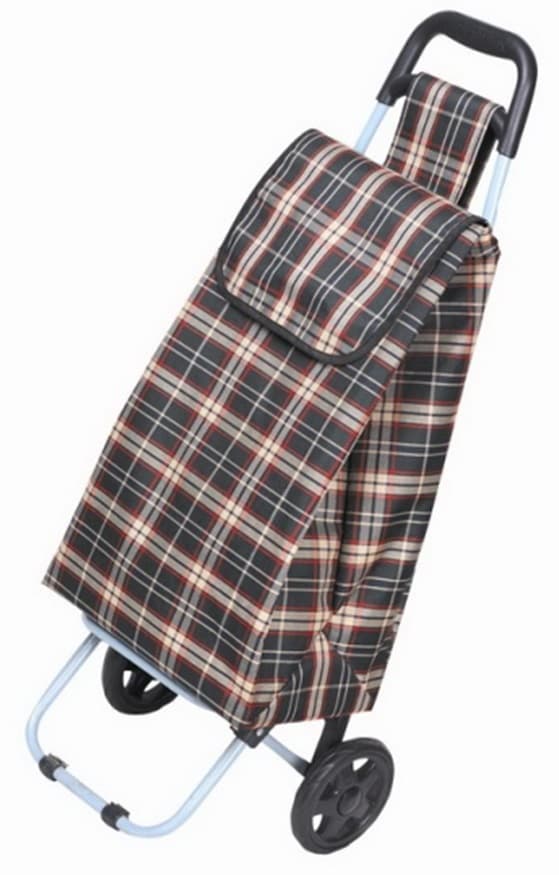 עגלת שוק מתקפלת תיק בד משובץ במבחר צבעים קונים רק באטרקציה מהיבואן לצרכן