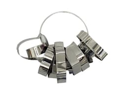 סט 12 צורות לעוגיות בטבעת לעיצוב העוגיות, אביזרי אפייה בזול