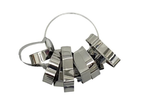 סט 12 צורות לעוגיות בטבעת לעיצוב העוגיות, אביזרי אפייה בזול