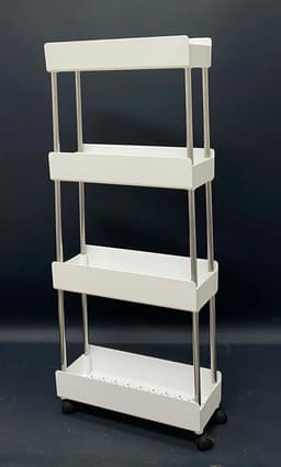 עגלת אחסון צרה 4 קומות על גלגלים - הפתרון המושלם לאחסון