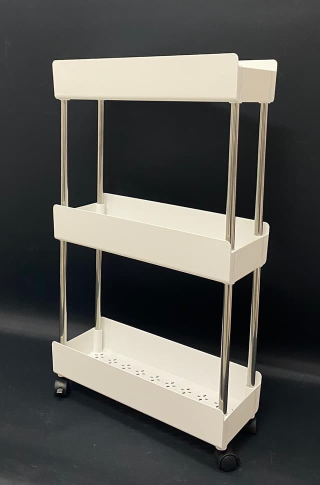 עגלת אחסון צרה 3 קומות על גלגלים קונים רק באטרקציה מהיבואן לצרכן