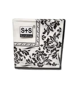 חבילה 20 מפיות מעוצבות מעוטרות שחור לבן 33X33 ס"מ קונים רק באטרקציה מהיבואן לצרכן