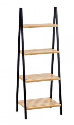 כוננית סולם 4 מדפים 109X40X30 ס"מ, מתאים לארגון וסידור