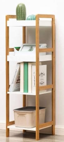 מעמד 4 מדפים מבמבוק גובה 98 ס"מ אטרקציה אונליין