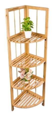 כוננית פינתית 4 מדפים מעץ 110X28x26 ס"מאתר אטרקציה אונליין