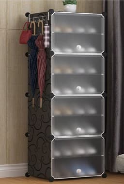 ארונית 8 מדפים PVC שחור קונים רק באטרקציה מהיבואן לצרכן