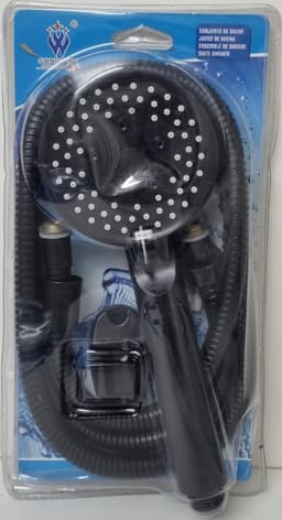 ערכה למקלחת - ראש טוש שחור עם 5 מצבי זרימה וצינור 1.5 מטר קונים רק באטרקציה מהיבואן לצרכן