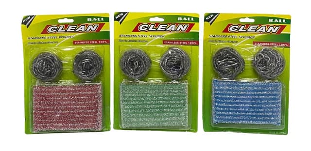 מארז 2 ספוגים לניקוי + 2 כריות מתכת קונים רק באטרקציה