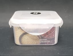 קופסת אחסון פלסטיק מרובעת סגירה הרמטית 11X11 סמ