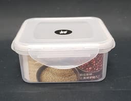 קופסת אחסון פלסטיק מרובעת סגירה הרמטית 13X13 סמ