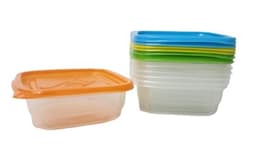 סט 8 קופסאות פלסטיק מכסים צבעוניים 14X14 סמבאתר אטרקציה