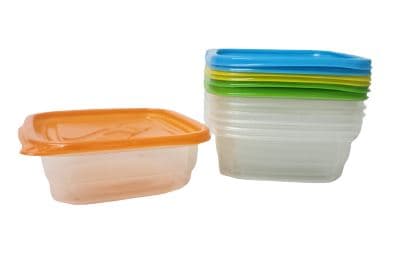 סט 8 קופסאות פלסטיק מכסים צבעוניים 14X14 סמבאתר אטרקציה