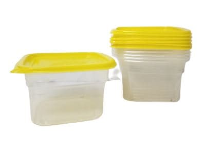 סט 6 קופסאות פלסטיק עם מכסים קוטר 14 ס"מ אטרקציה