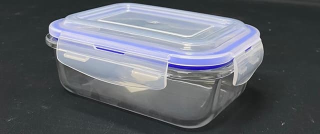 קופסאת זכוכית מלבנית עם מכסה 640 מ"ל באתר אטרקציה מהיבואן לצרכן