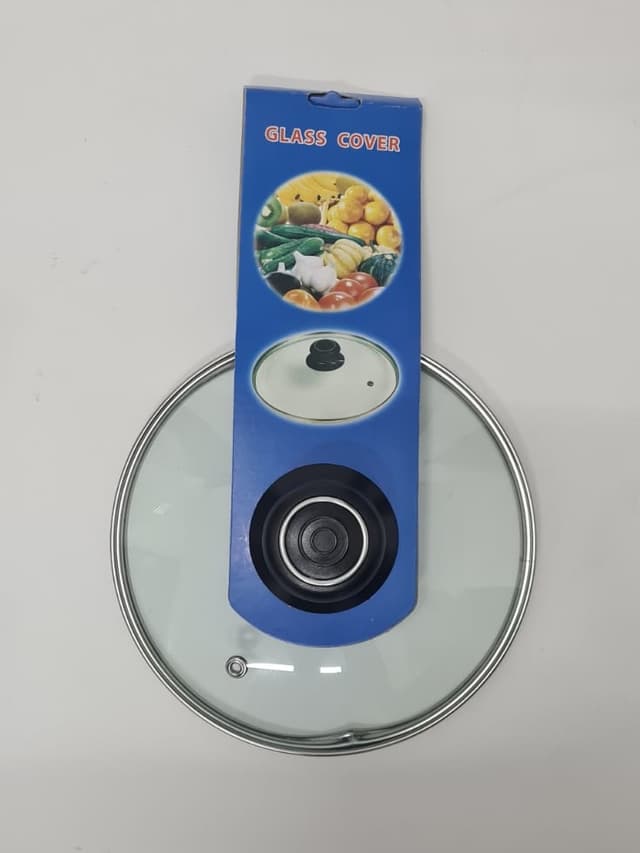 מכסה זכוכית לסיר מחבת עם ידית פלסטיק 18 ס"מ קונים רק באטרקציה מהיבואן לצרכן
