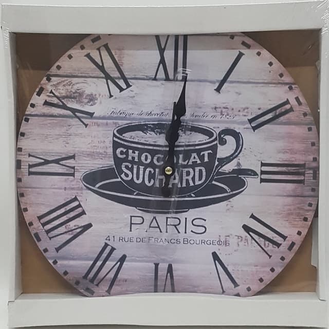 שעון קיר עץ דגם ספל 30 סמ במחיר זול ומשתלם רק באטרקציה