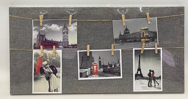 מסגרת קנבס לתליית תמונות עם אטבים מעץ 60X30 קונים בזול