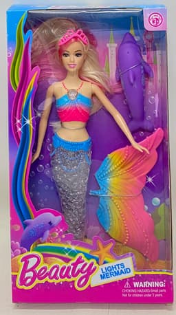 בובה עם סנפיר שרה ומדליקה אורות קונים רק באטרקציה מהיבואן לצרכן