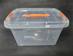 ארגז פלסטיק עם מכסה וסוגרים לאחסון 33X18.5 מהיבואן לצרכן