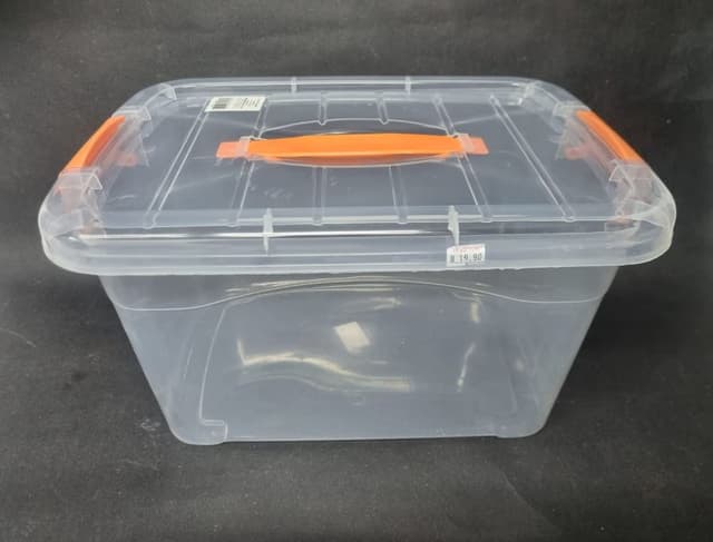 ארגז פלסטיק עם מכסה וסוגרים לאחסון 33X18.5 מהיבואן לצרכן